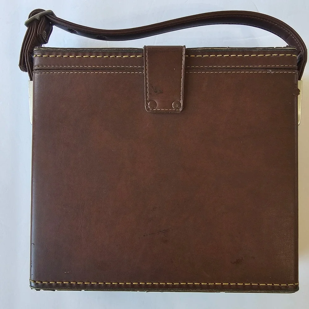 Vintage Polaroid Camera Case Brown Leatherette Carrying Bag Retro Photography‎
